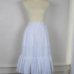 j. crew tiered ruffle swiss dot eyelet peasant